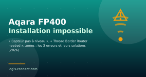 Aqara FP400 : installation impossible ? « Capteur pas à niveau », « Thread Border Router needed » — causes et solutions 2026
