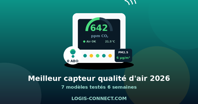 Meilleur capteur de qualité d&rsquo;air intérieur 2026 : comparatif, tests et guide d&rsquo;achat (CO2, PM2.5)